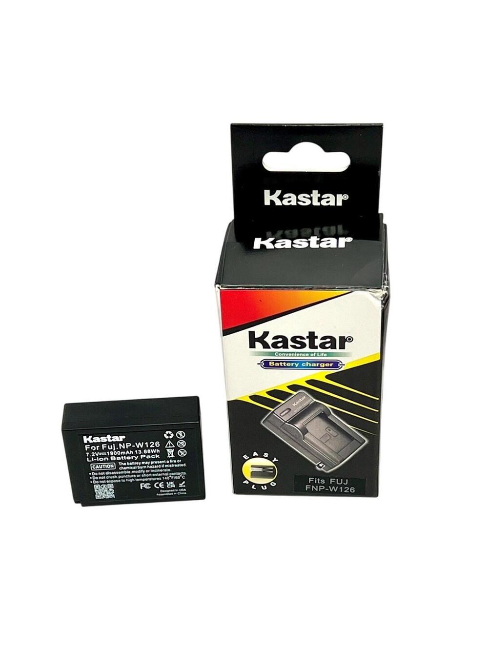 Kastar Fujifilm NP-W126 Battery and Wall Charger for Fujifilm NP-W126